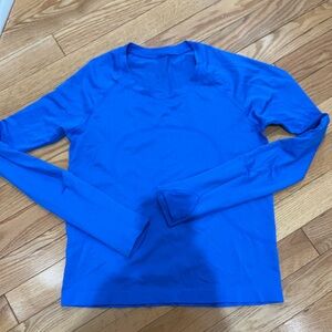 Lululemon Vibrant Blue Long Sleeve Shirt